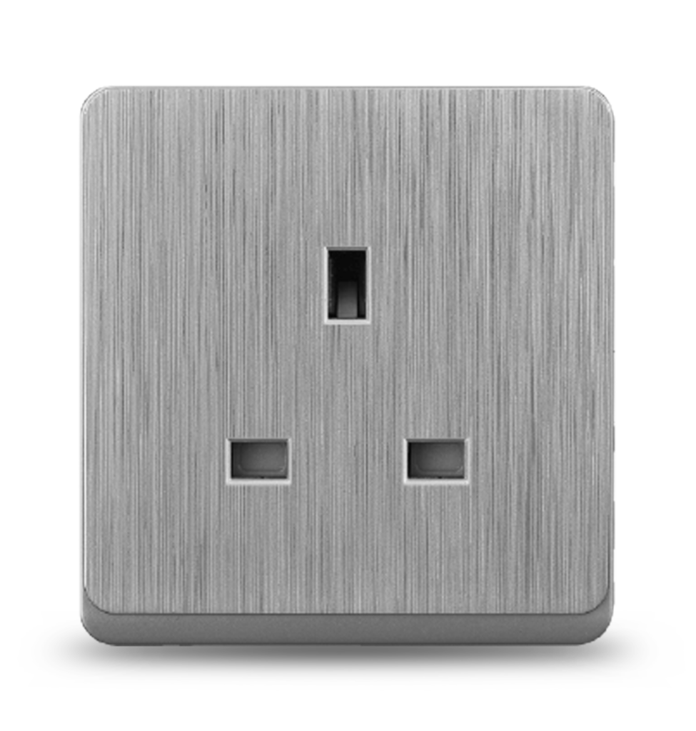 G12 - 010 Three UK Square Socket Double Pole (gray)