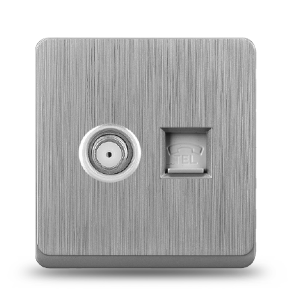 G12 - 020 TV & Telephone Socket (gray)